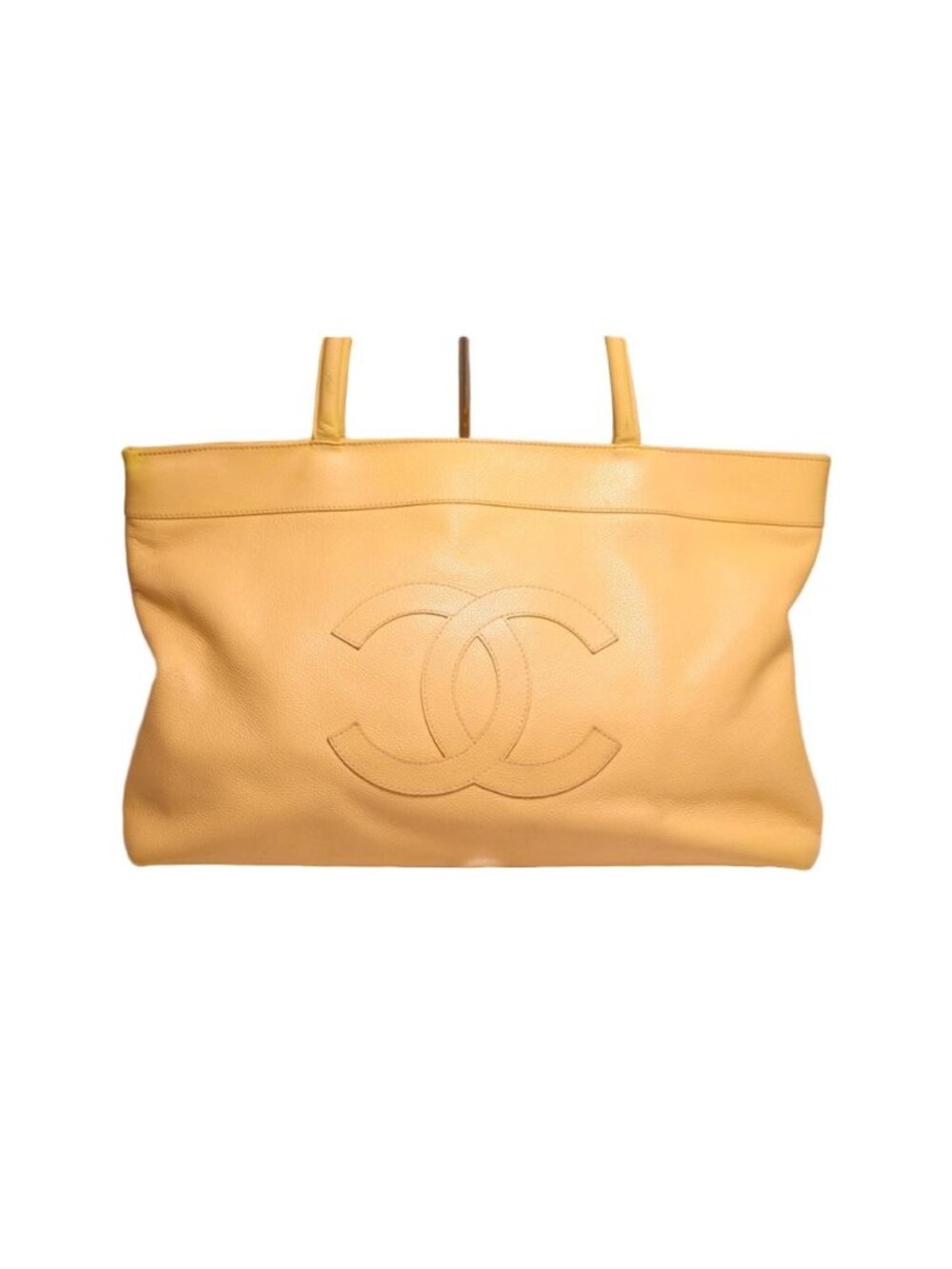 Chanel CC Logo Caviar Leather Tote Bag